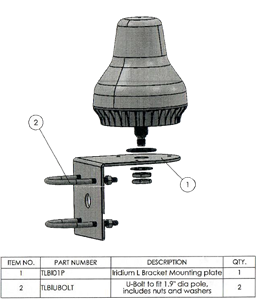 L-Bracket Pole Mount for VesseLINK / MissionLINK 200