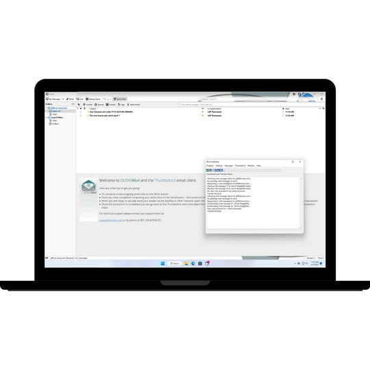 OCENSMail screen on laptop
