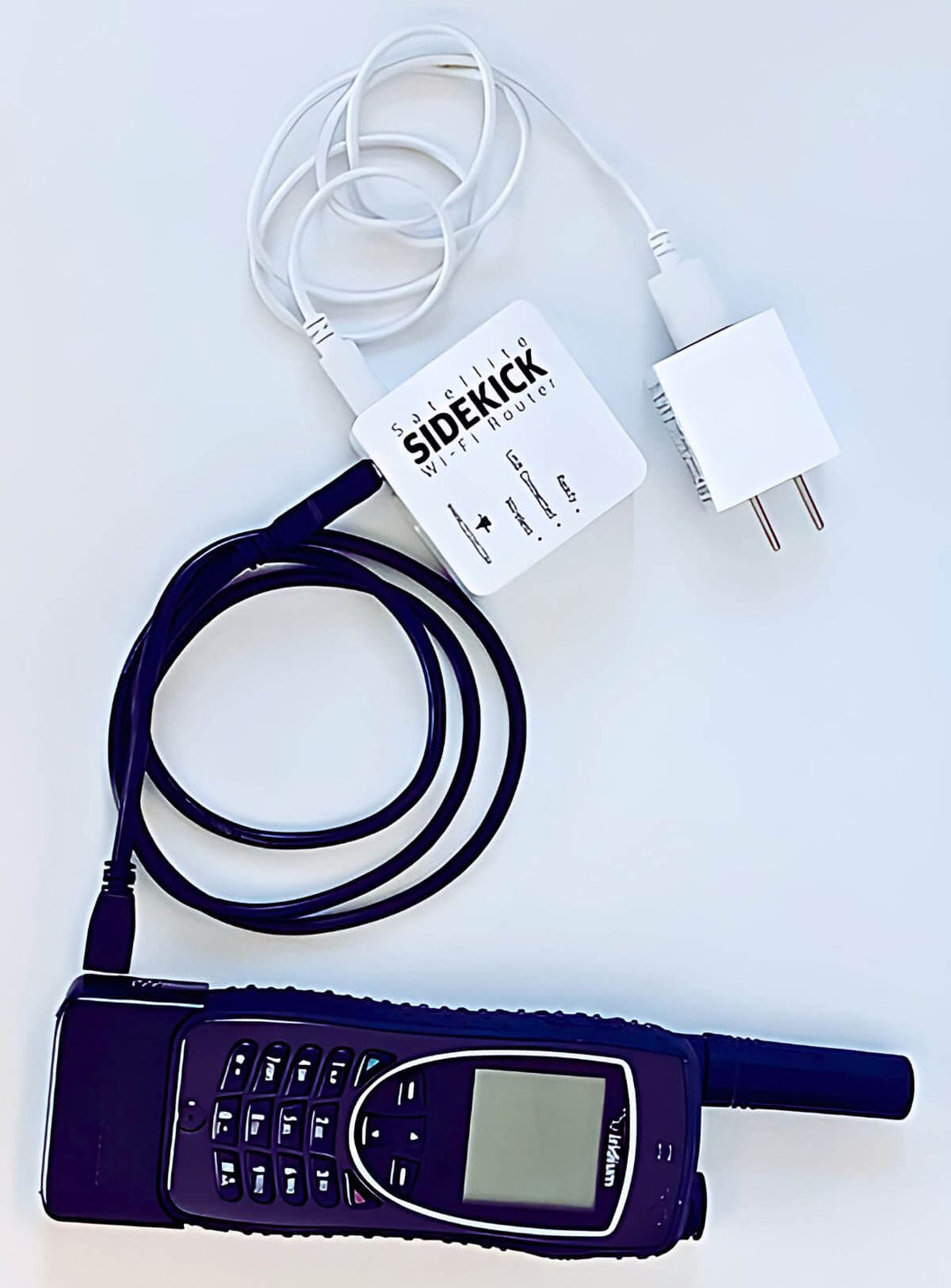 Sidekick hotspot with a satellite phone