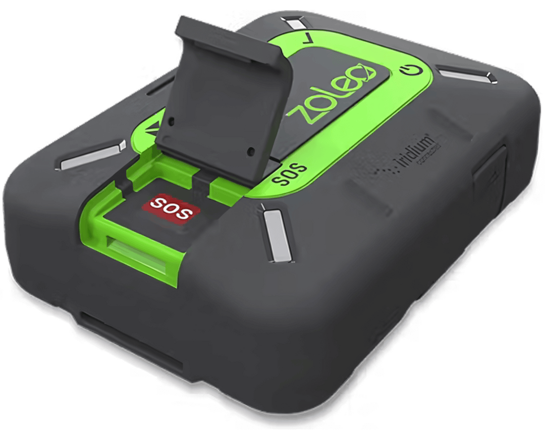 ZOLEO with SOS flap open