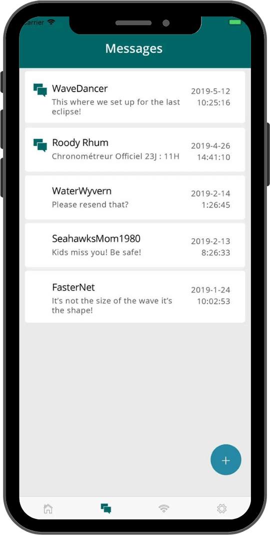 OneMessage app messages on the iPhone