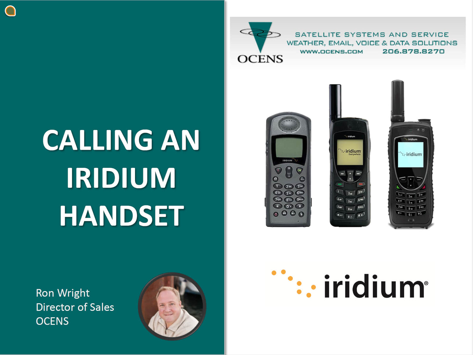 Calling an Iridium Handset Training