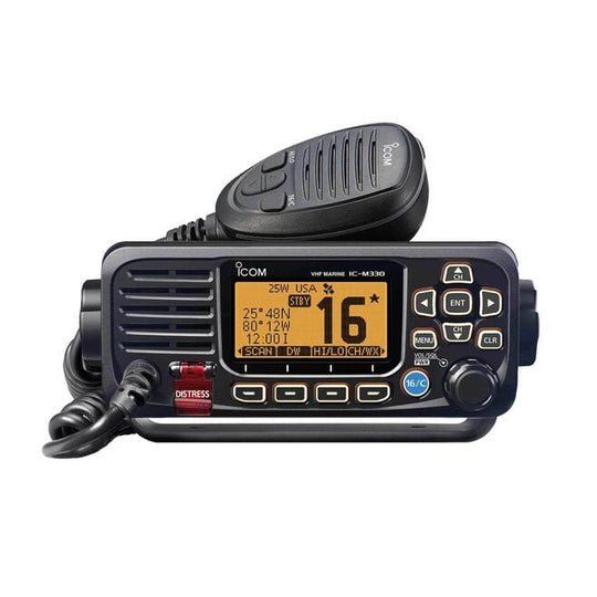 icom-m330-fixed-mount-vhf-marine-radio Black