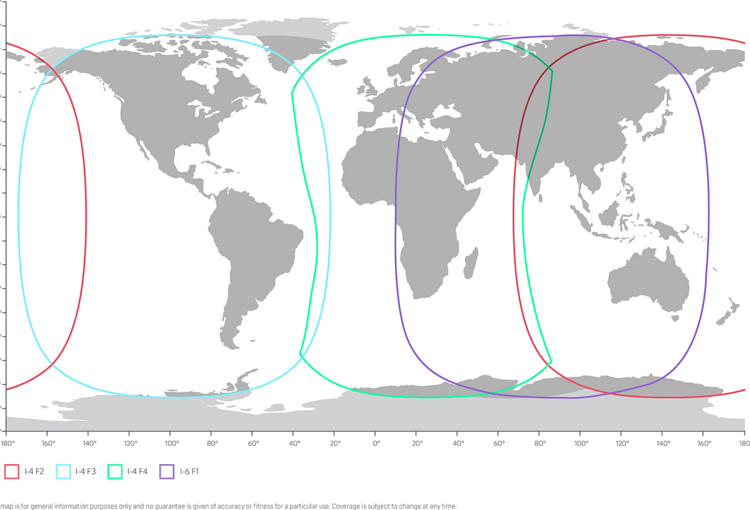 Inmarsat BGAN Coverage Map