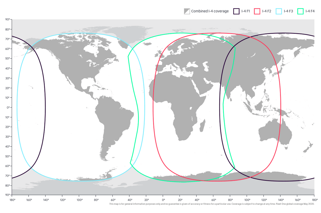 Inmarsat Fleet One Global Coverage Map